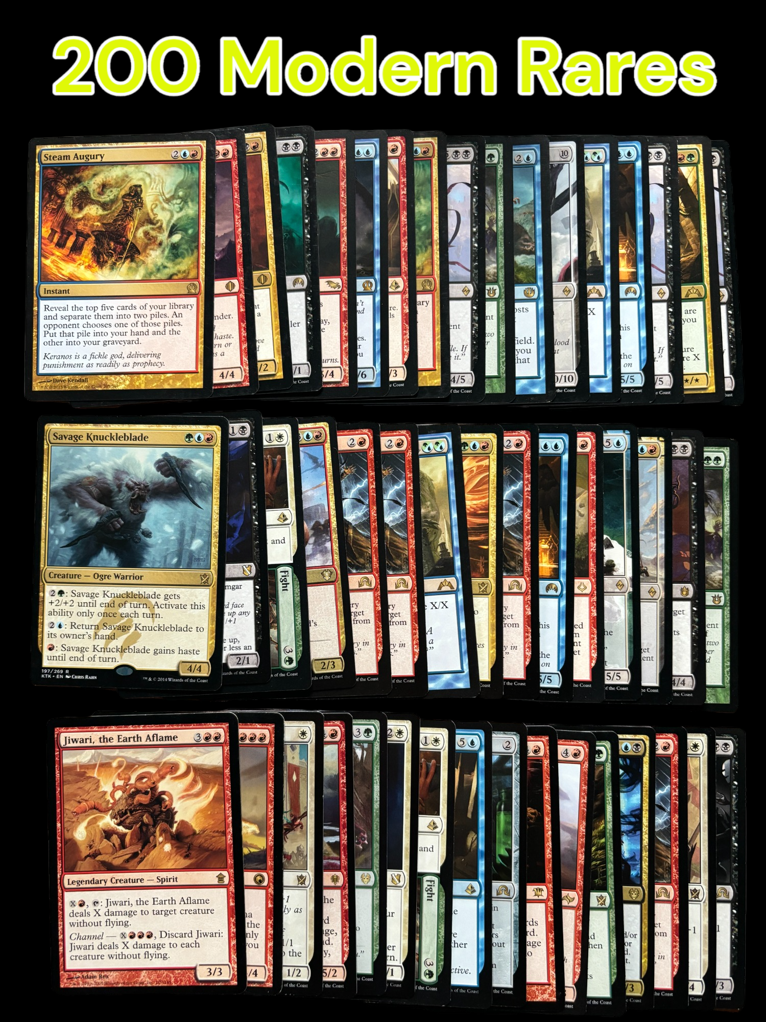 200 cards in library mtg 200ct Modern Rares Magic the Gathering Card Lot – 316 Collectibles