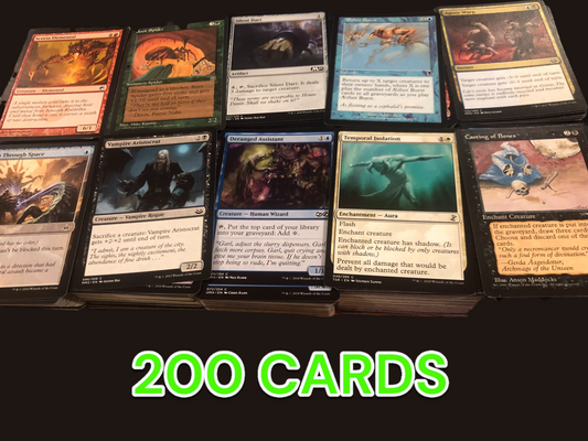 200ct Magic the Gathering Card Lot - Common & Uncommon