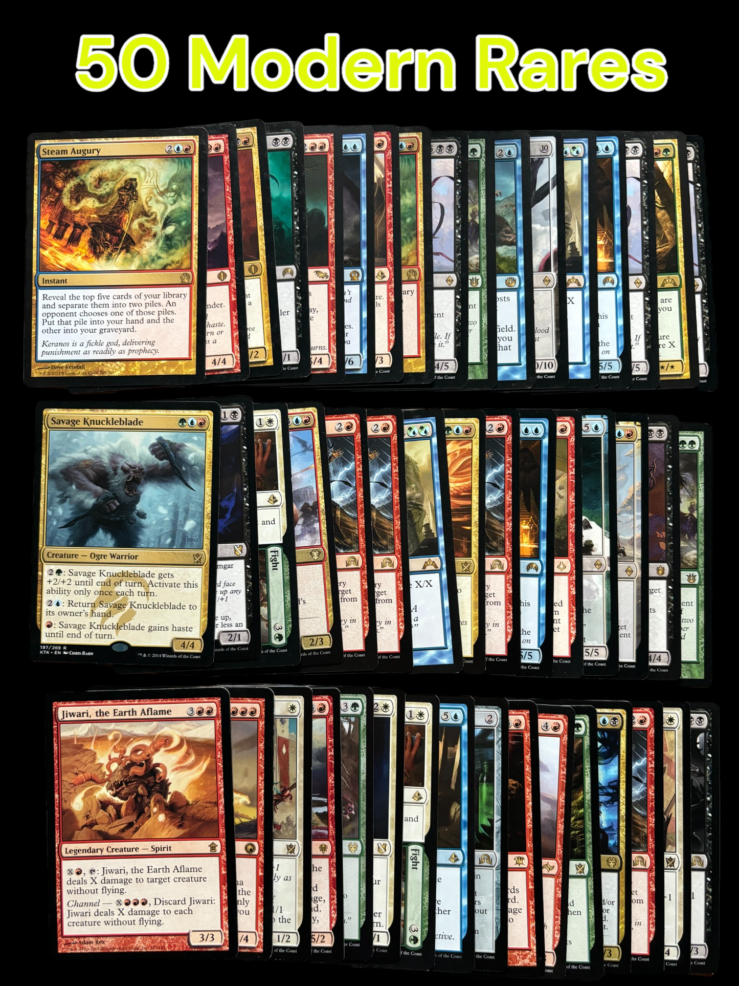 50ct Modern Rares Magic the Gathering Card Lot - New Border