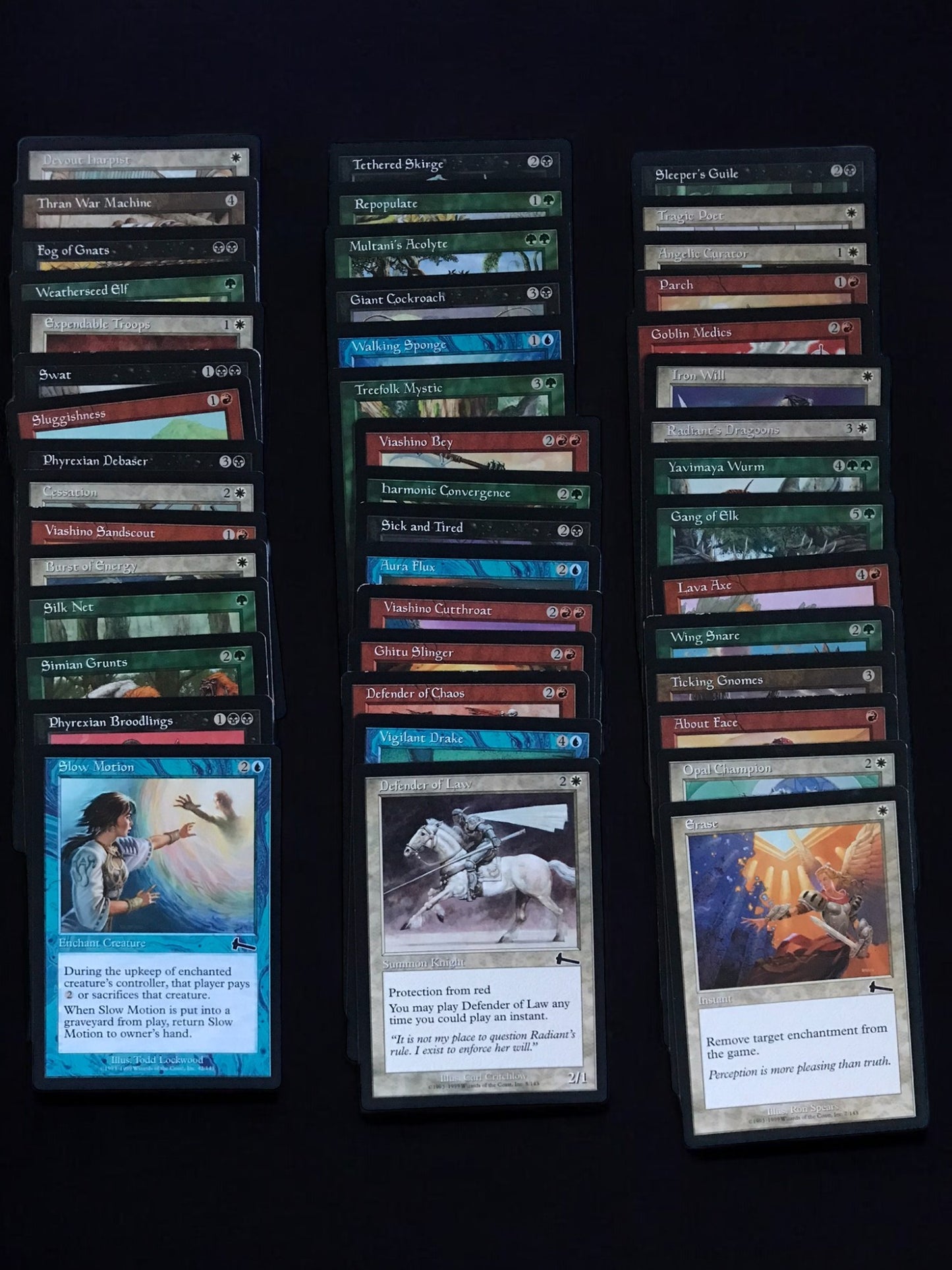 1000ct Vintage Magic the Gathering Card Lot - Common & Uncommon