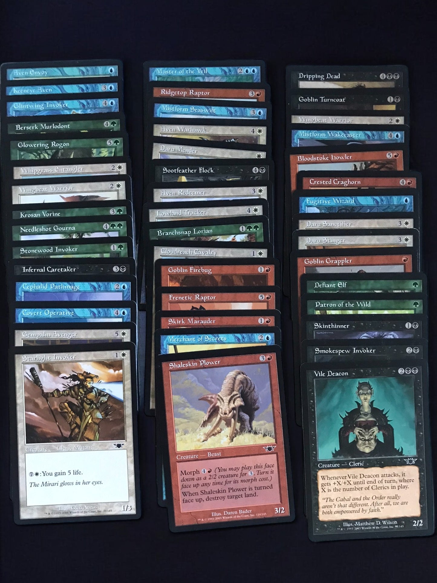 1000ct Vintage Magic the Gathering Card Lot - Common & Uncommon