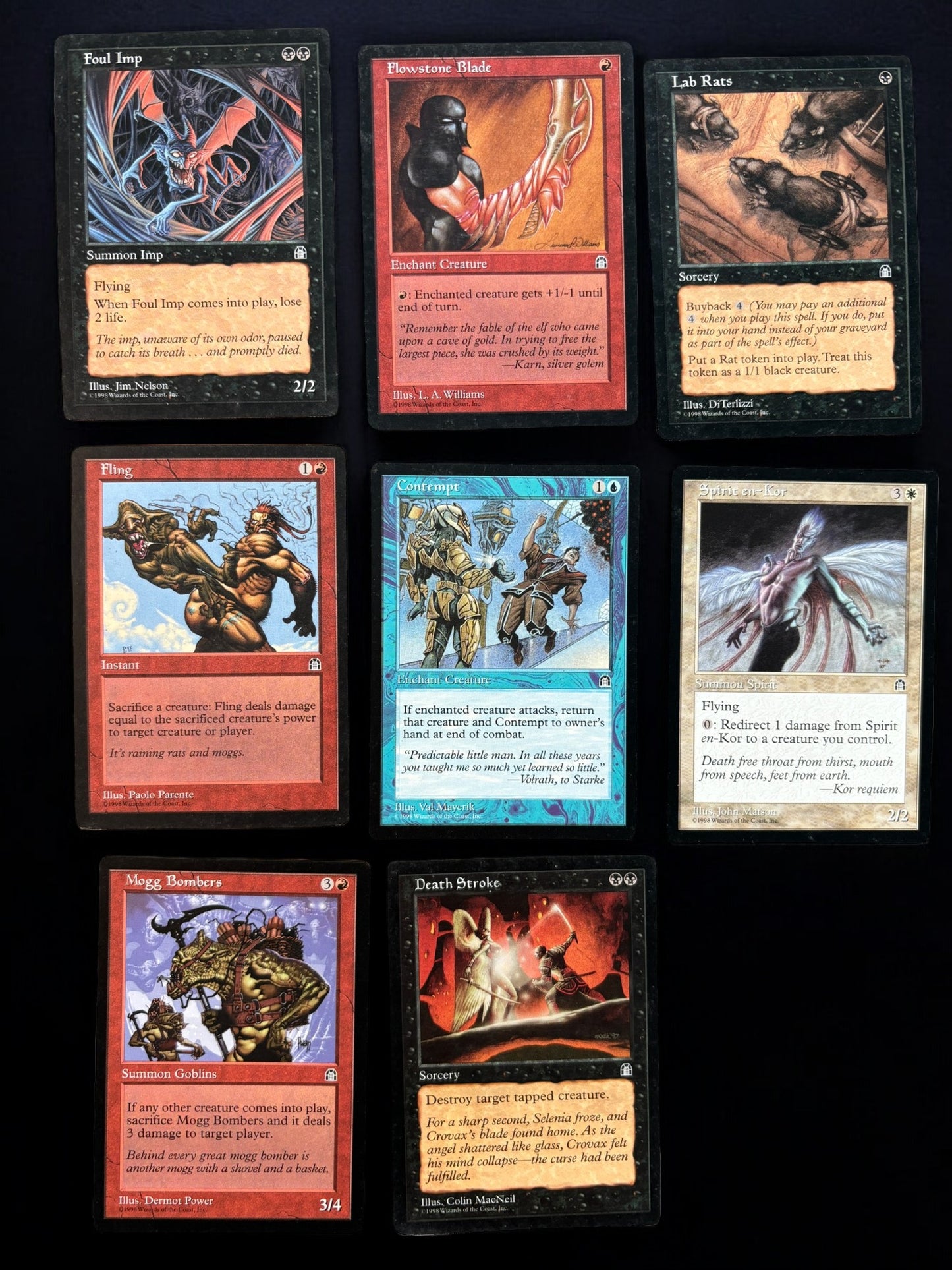 1000ct Vintage Magic the Gathering Card Lot - Common & Uncommon