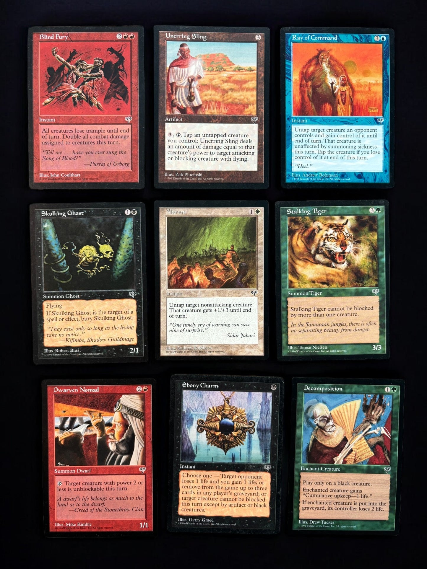 1000ct Vintage Magic the Gathering Card Lot - Common & Uncommon